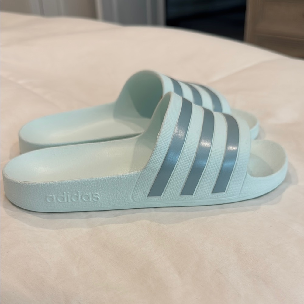 Adidas Light Blue Slides